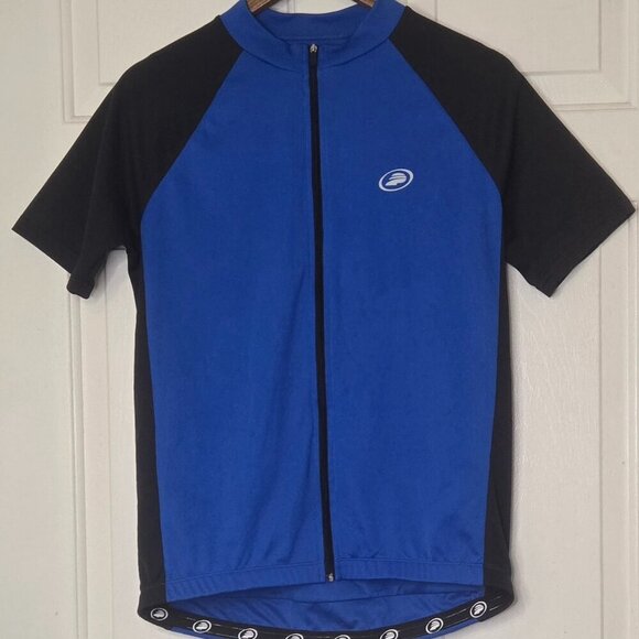 Performance Other - Performance Elite Men's Cycling Jersey Blue/Black Full Zip Road Bike Shirt